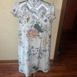Women’s Floral, print, soft, mint, green dress